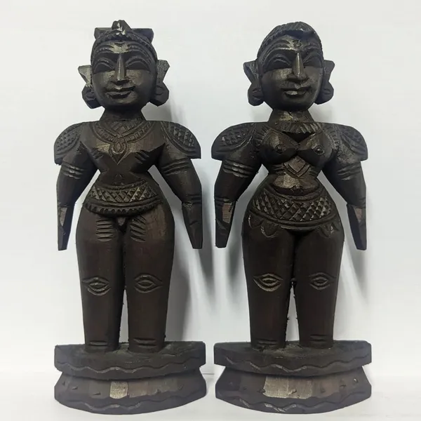 Black_Marapachi_Hand_Carved_Wooden_Dolls_Raja_Rani_Pair_6_Inches