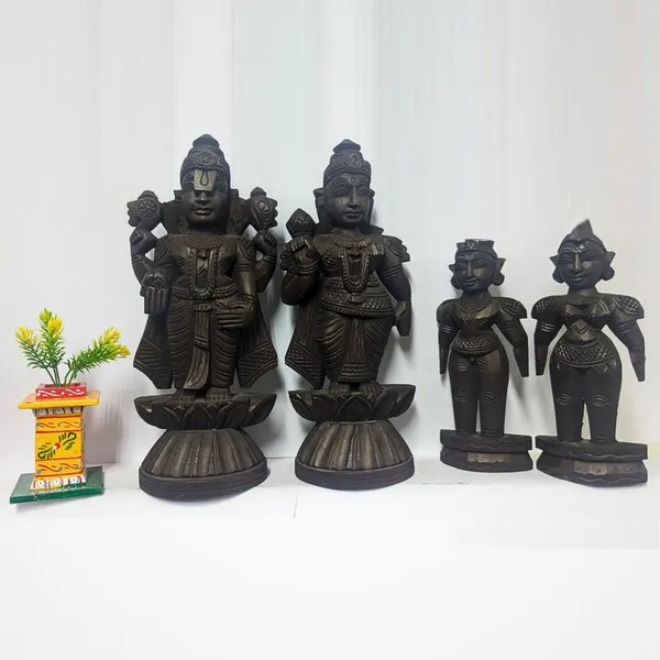 Black_Marapachi_Hand_Carved_Wooden_Dolls_Raja_Rani_Pair_6_Inches