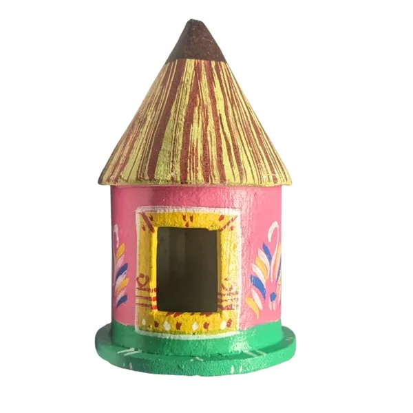 Multicolour_Doll_House_Hand_Painted_Paper_Mache_Village_Hut_For_Arts_And_Crafts__Multycolour