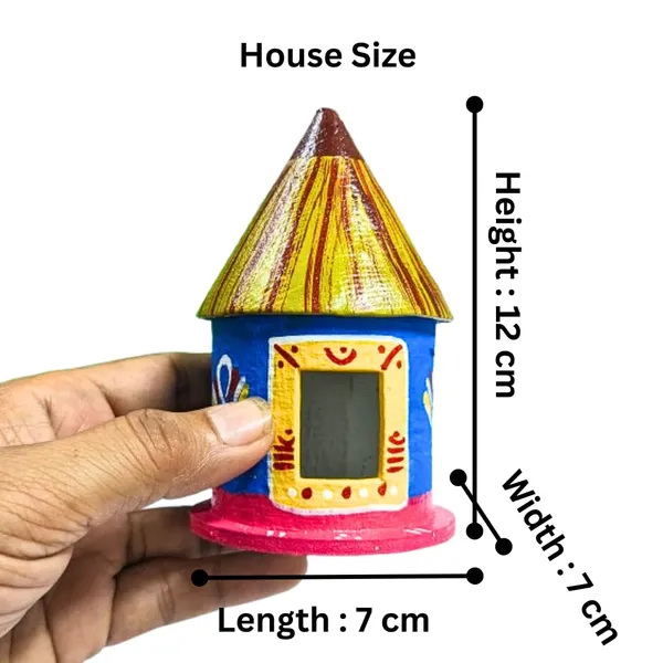 Multicolour_Doll_House_Hand_Painted_Paper_Mache_Village_Hut_For_Arts_And_Crafts__Multycolour