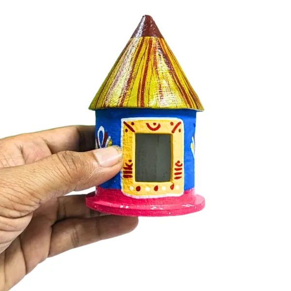 Multicolour_Doll_House_Hand_Painted_Paper_Mache_Village_Hut_For_Arts_And_Crafts__Multycolour