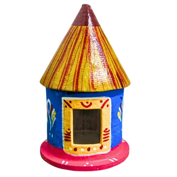 Multicolour_Doll_House_Hand_Painted_Paper_Mache_Village_Hut_For_Arts_And_Crafts__Multycolour