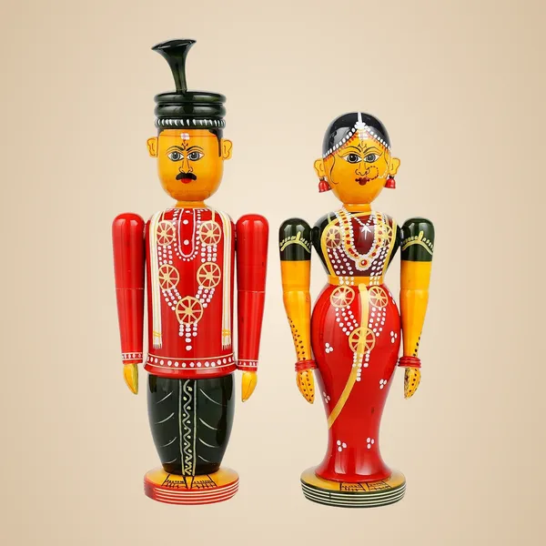 Multicolor_Wooden_Handcrafted_Traditional_Wedding_Gift_Bridal_Set_11_Inches