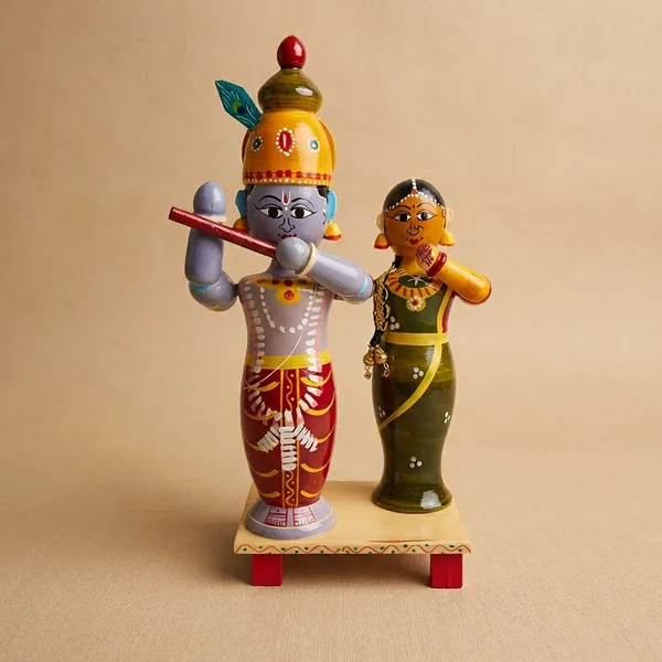 Multicolour_Kondapalli_Wooden_Handicrafted_Radha_Krishna