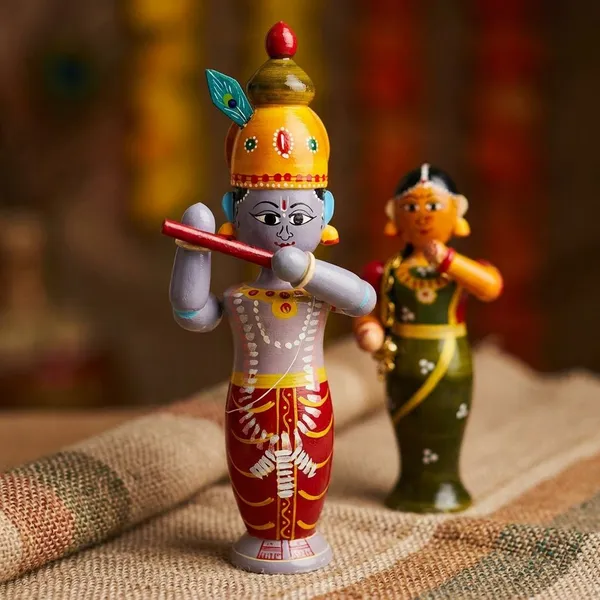 Multicolour_Kondapalli_Wooden_Handicrafted_Radha_Krishna
