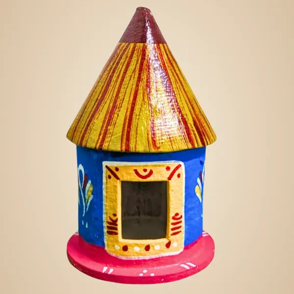 Multicolour_Doll_House_Hand_Painted_Paper_Mache_Village_Hut_For_Arts_And_Crafts__Multycolour