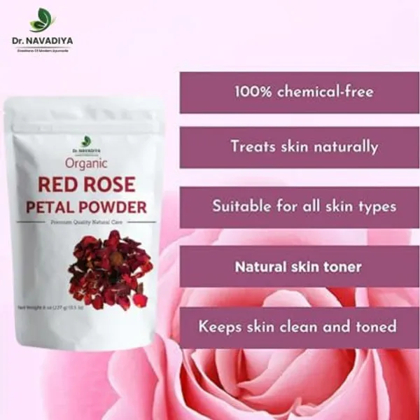 Rose_Petal_Powder_For_Face_Mask,_Tanning_And_Glowing_Skin_|_Pure_And_Natural_|_227_Gm_|_Pack_Of_2