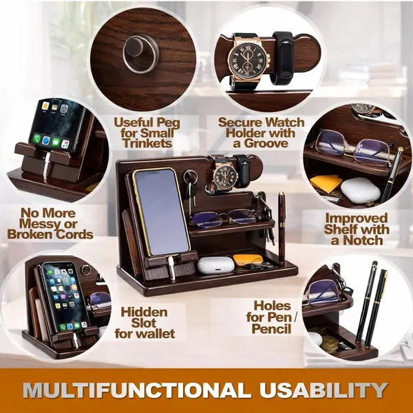Craftsaura__Dark_Brown_Wooden_Desktop_Organizer_With_Phone_Stand_And_Multi_Compartment_Storage
