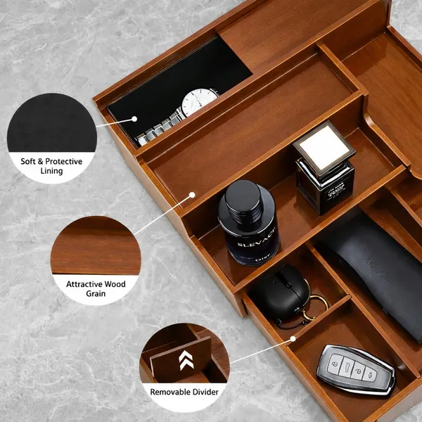 Craftsaura__Natural_Brown_Wooden_Valet_Tray_Organizer_With_Drawer