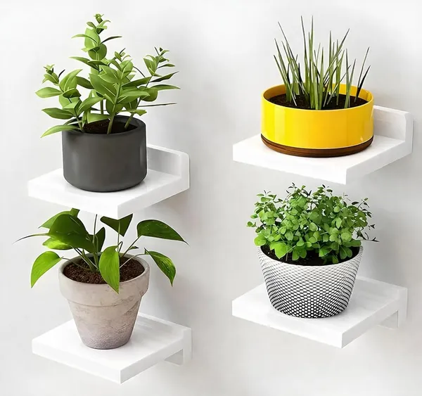 Craftsaura__Set_of_4_Wall_Mounted_Floating_Shelves_for_Plants,_Decor_&_Storage_(White_Finish)