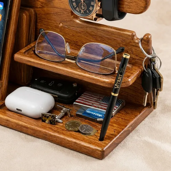 Craftsaura__Natural_Brown_Wooden_Desktop_Organizer_With_Phone_Stand_And_Multi_Compartment_Storage
