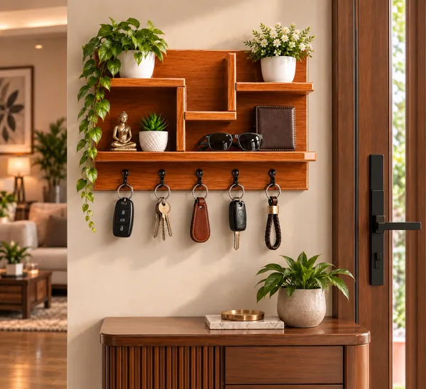 Premium_Wooden_Wall_Mounted_Key_Holder_with_Decorative_Shelves_|_4_Hooks_|_Luxury_Home_Entrance_Organizer