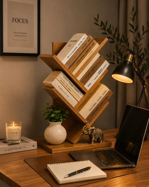 Craftsaura__Modern_Zig-Zag_Bookshelf_|_Wooden_Floor_Standing_Book_Organizer_&_Display_Rack
