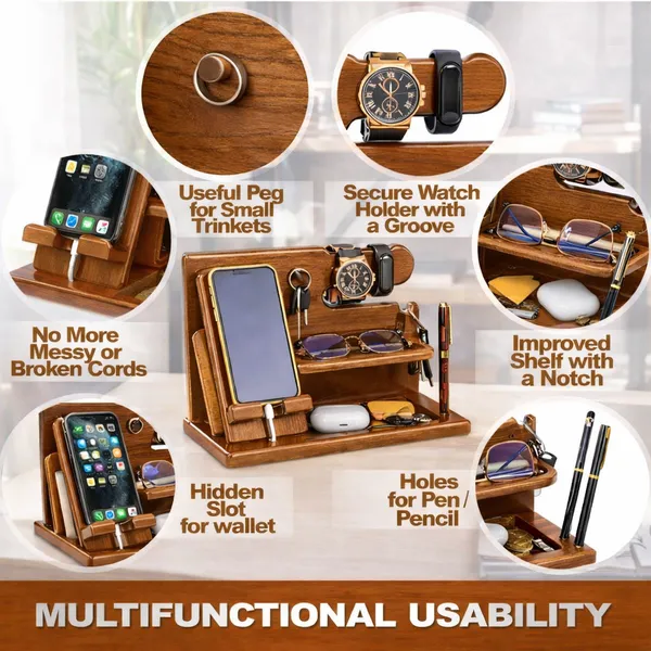 Craftsaura__Natural_Brown_Wooden_Desktop_Organizer_With_Phone_Stand_And_Multi_Compartment_Storage