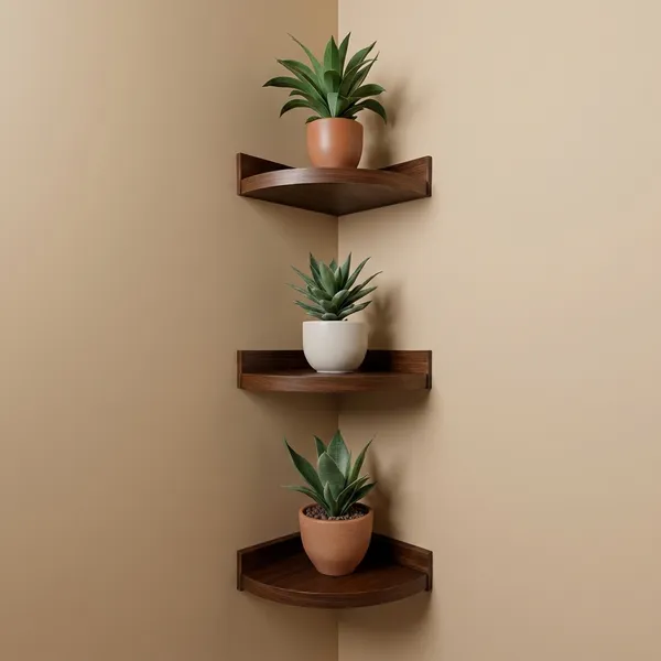 Craftsaura__Natural_Brown_Wooden_Corner_Wall_Shelves_With_Planters_|_Set_Of_3