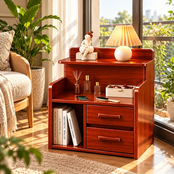 wooden_bedside_organizer,_bedside_table_with_drawers,_dark_walnut_nightstand,_wooden_bedside_cabinet,_2_drawer_bedside_table,_bedroom_storage_organizer,_wooden_side_table,_glossy_brown_bedside_table,_modern_nightstand,_bedside_storage_cabinet,_YashCrafts_bedside_table