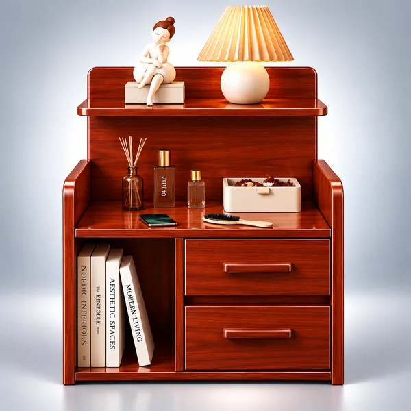 wooden_bedside_organizer,_bedside_table_with_drawers,_dark_walnut_nightstand,_wooden_bedside_cabinet,_2_drawer_bedside_table,_bedroom_storage_organizer,_wooden_side_table,_glossy_brown_bedside_table,_modern_nightstand,_bedside_storage_cabinet,_YashCrafts_bedside_table