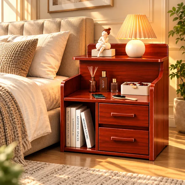 wooden_bedside_organizer,_bedside_table_with_drawers,_dark_walnut_nightstand,_wooden_bedside_cabinet,_2_drawer_bedside_table,_bedroom_storage_organizer,_wooden_side_table,_glossy_brown_bedside_table,_modern_nightstand,_bedside_storage_cabinet,_YashCrafts_bedside_table
