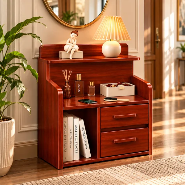 wooden_bedside_organizer,_bedside_table_with_drawers,_dark_walnut_nightstand,_wooden_bedside_cabinet,_2_drawer_bedside_table,_bedroom_storage_organizer,_wooden_side_table,_glossy_brown_bedside_table,_modern_nightstand,_bedside_storage_cabinet,_YashCrafts_bedside_table