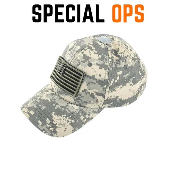 Green_Marine_Print_Cotton_Tactical_Cap_For_Adults