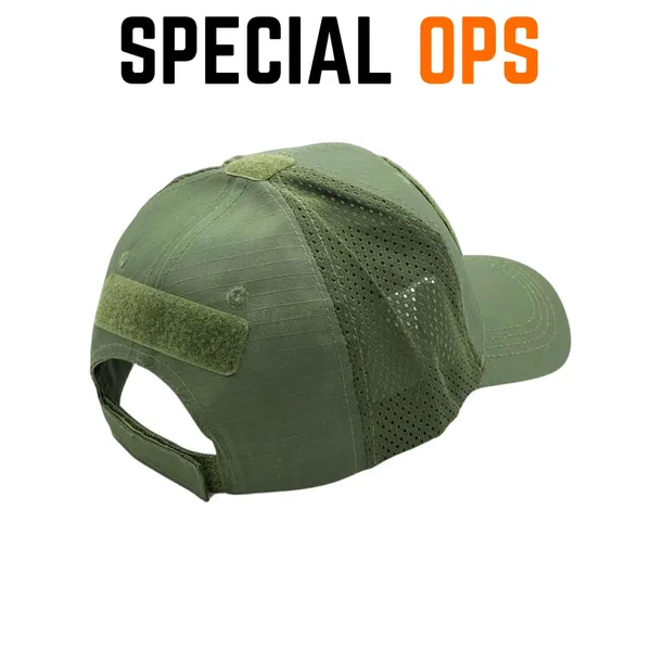Green_Olive_Cotton_Tactical_Recon_Cap_For_Adults