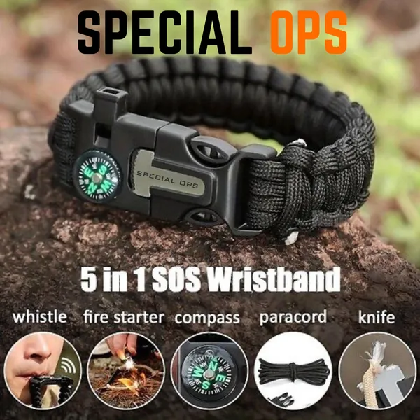 Black_Nylon_550_Paracord_Bracelet_For_Adults