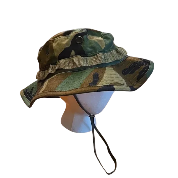 Green_Woodland_Camo_Cotton_Tactical_Boonie_Hat_For_Adults