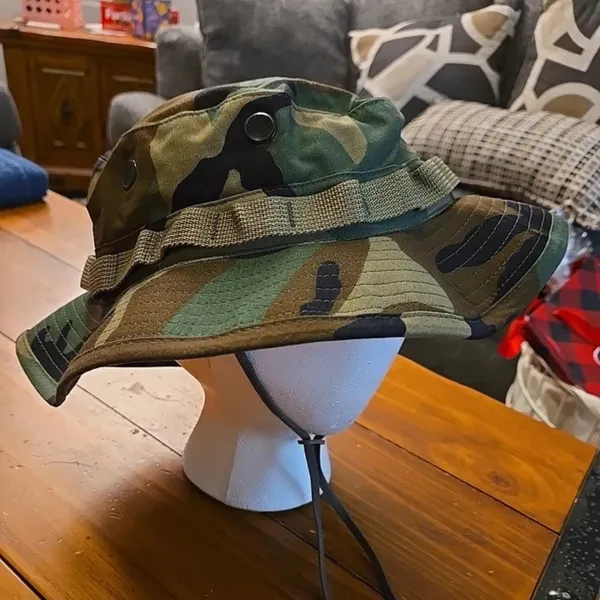 Green_Woodland_Camo_Cotton_Tactical_Boonie_Hat_For_Adults
