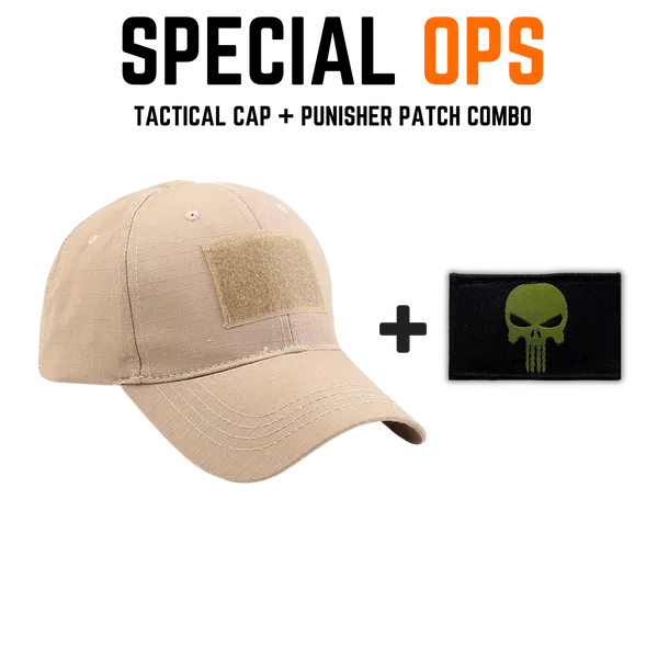 Cream_Cotton_Tactical_Cap_Patch_Combo_For_Adults