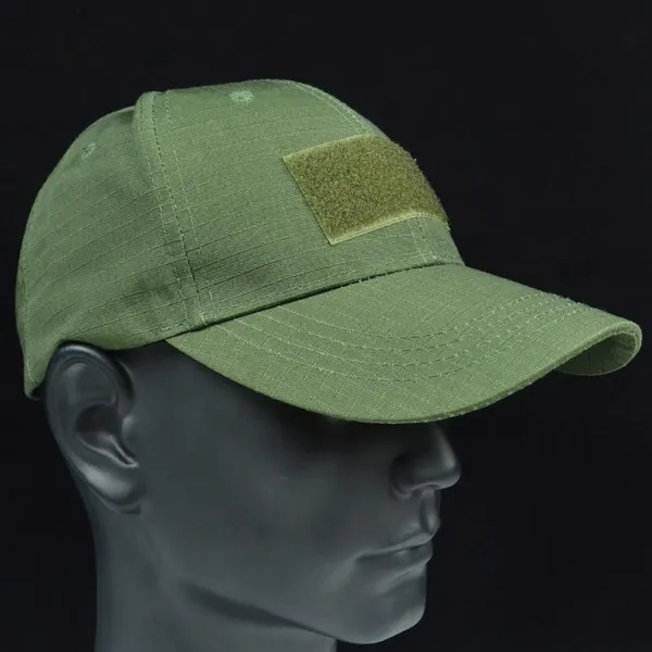 Green_Olive_Cotton_Tactical_Cap_For_Adults