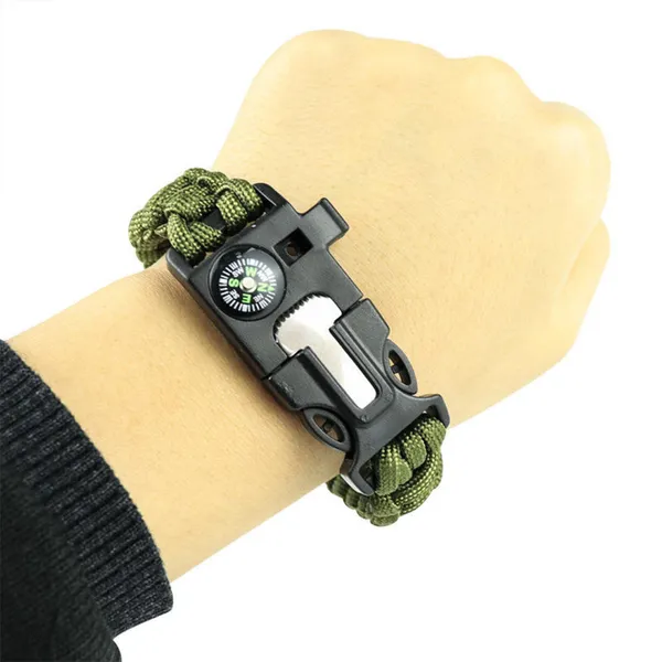 Green_Olive_Nylon_550_Paracord_Bracelet_For_Adults