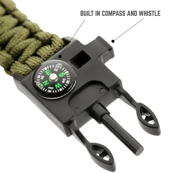 Green_Olive_Nylon_550_Paracord_Bracelet_For_Adults