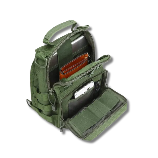 Green_Black_500_D_Nylon_Marksman_Tactical_Sling_Bag_For_Adults