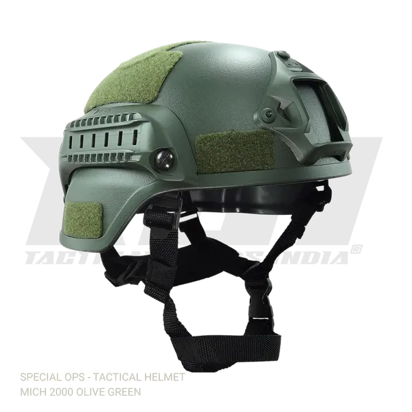 Olive_Green_Polymer_Mich_2000_Tactical_Helmet_For_Adults