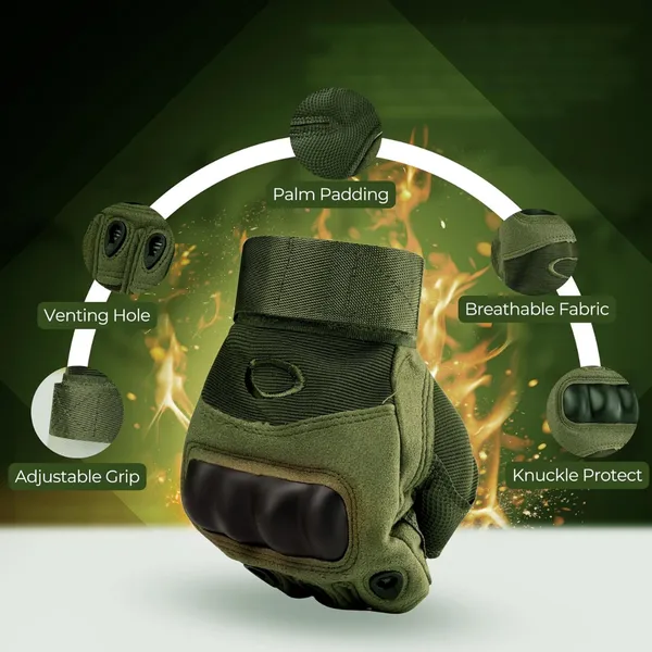 Green_Hard_Knuckle_Half_Finger_Tactical_Gloves_For_Adults