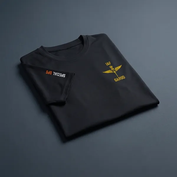 Black_Polyester_Dry_Fit_Garud_Commando_Tshirt_For_Adults