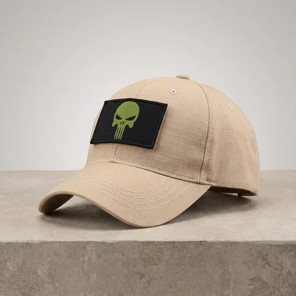 Cream_Cotton_Tactical_Cap_Patch_Combo_For_Adults