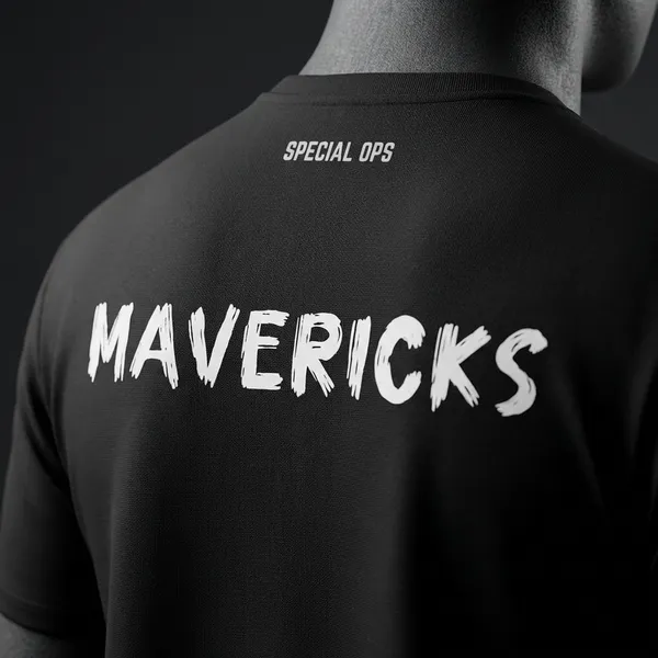 Black_Cotton_Mavericks_Half_Sleeve_Tshirt_For_Adults