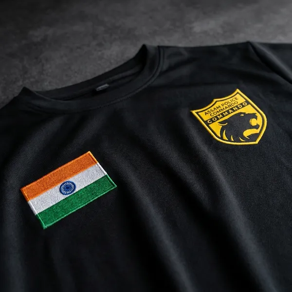 Black_Cotton_Assam_Police_Commando_Tshirt_For_Adults