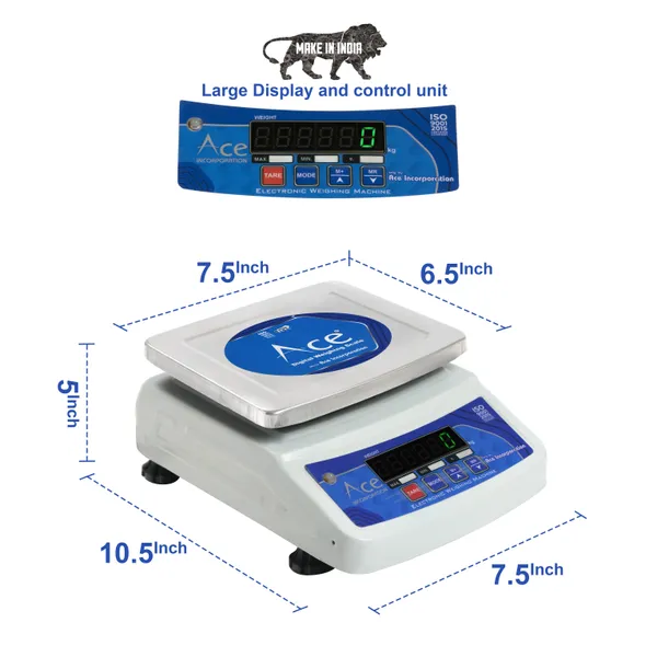 Ace_Weight_Capacity_10kg_x_1g_Digital_Weighing_Machine_/_Weighing_Scale_with_Front_and_Back_Double_Display_for_Kirana_Shop,_Kitchen_and_Commercial_Purposes_(Stainless_steel_pan_size_6.3?7.5_inches,_160x190mm)