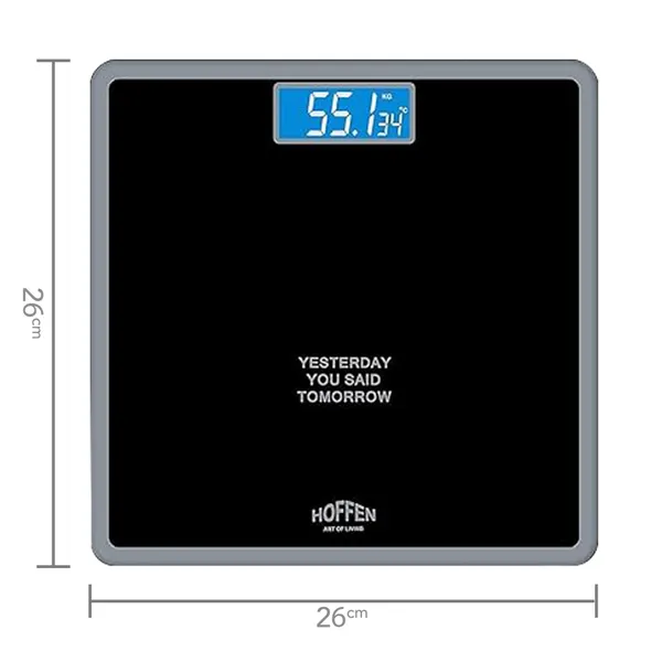 Hoffen_(Made_In_India)_Thick_Tempered_Glass_Digital_Electronic_LCD_Personal_Body_Weight_Machine_for_Body_Weight_Fitness_(HO-18-Black)_with_Two_Years_Warranty