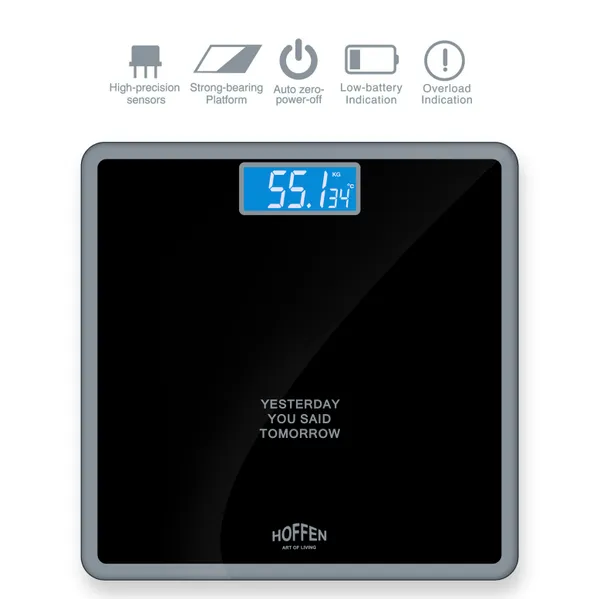 Hoffen_(Made_In_India)_Thick_Tempered_Glass_Digital_Electronic_LCD_Personal_Body_Weight_Machine_for_Body_Weight_Fitness_(HO-18-Black)_with_Two_Years_Warranty