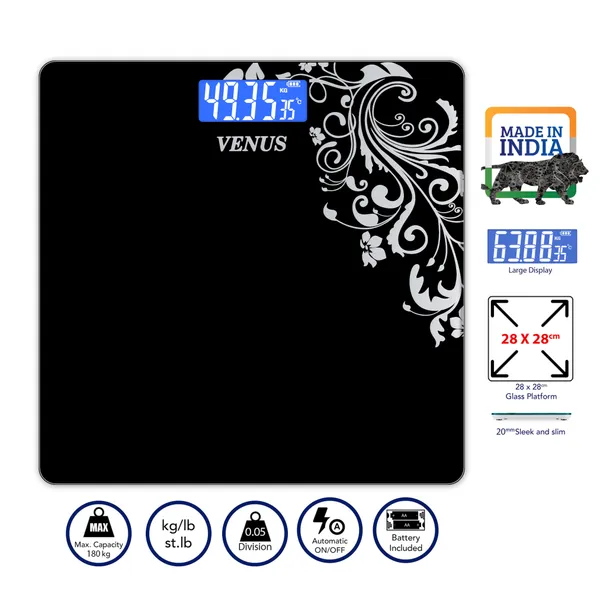 Venus_(Made_in_India)_Electronic_Digital_Personal_Bathroom_Weight_Machine_for_Body_Weight_upto_180_kg_Weighing_Scale_with_24_Months_Warranty,_Black