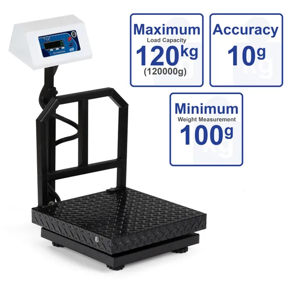 ACE_Electronic_Platform_Weighing_Scale_120kg_Capacity_20g_Accuracy_Weight_Machine_Digital_for_Shop,_Commercial_and_Industrial_use_Mild_Steel_Heavy_Platform_size_16?16_Inches_(400x400mm)