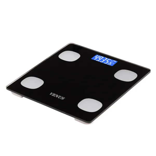 Venus_(India)_BMI_Weight_Scale_&_Body_Fat_Analyzer_with_IOS/Android_App_Sync,25+_Essential_Composition_Metrics_Weighing_Machine_for_Home_Health_Monitoring_(Black)