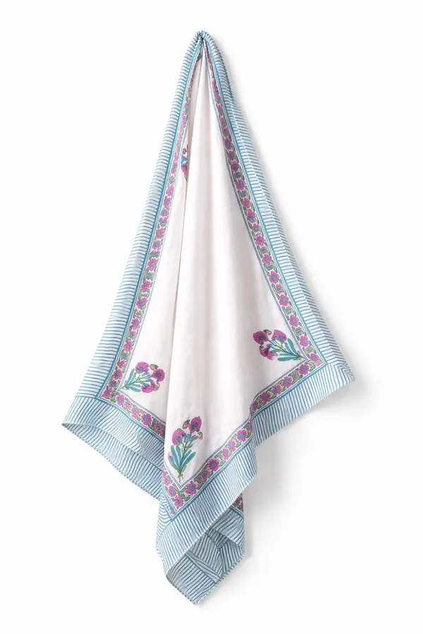 Multicolor_Premium_100%_Cotton_Hand_Block_Sarong_Indigo_Bloom__Bar_Floral_Striped_Beach_Wrap_Pareo_For_Women