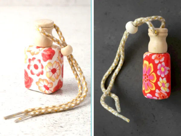 Floral_Ceramic_Diffuser_Bottle_With_Braided_Cord_And_Design_Hanging_Car_Air_Freshener_Perfume_Bottle_With_Wooden_Cap_Pack_Of_2
