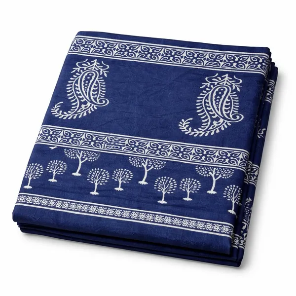 Blue_Premium_Cotton_Hand_Block_Printed_Sarong_Desert_Wave_Chevron_Design_Beach_Wrap_And_Pareo_For_Women