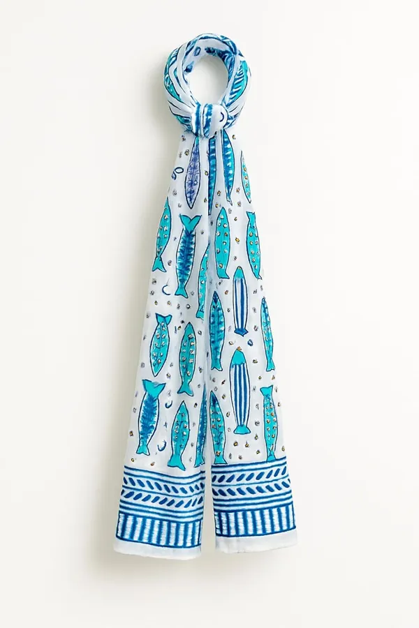Multicolor_Premium_100%_Cotton_Hand_Block_Sarong_Nautical_Print_Beach_Wrap_Pareo_For_Women