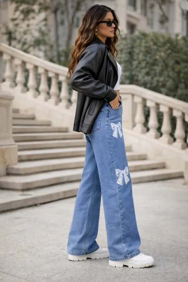 Light_Blue_Denim_High_Rise_Wide_Leg_Jeans_For_Women_And_Girls